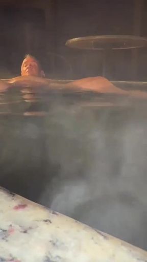 Some Fun in a Hot Tub in Fuji Japan
