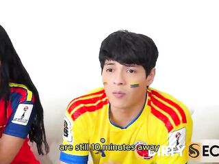 WE BET A SOCCER MATCH AGAINST SOME SPANISH FEMALE FANS AND ENDED UP FUCKING THEIR BOOTIES