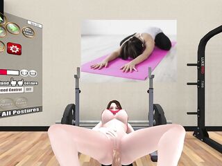 HANTAI SEX Virtual Reality Performance Gaming: I'm Fucking My Step Mom.GYM