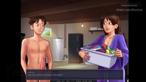 my horny stepmom with big tits with my giant 8 inch cock in. summertime saga