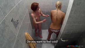 Two Raunchy Girls Finger Each Other In The Shower 1 - Girlfriends