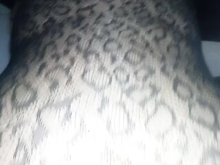 PAWG in fishnet takes backshots