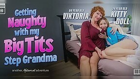 Viktoria 24 Year Old Kitty Doll Is Getting Wet And Naughty With Her 64 Year Old Big Tits Grandma Victoria