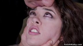 Derrick Pierce Spies on His Brunette Stepsister's Lesbian Encounter Then Anal&#x1F44C; Rides Them