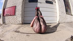 thong leotard - exhibitionist on the docks