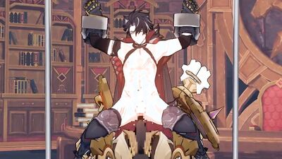YaoiVerse gets her holes drilled hard in Orgy - Genshin Impact joins in!