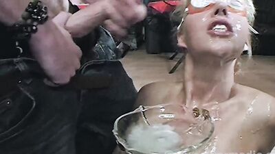 Milf Lisa endures a mass insemination of many cocks over herself