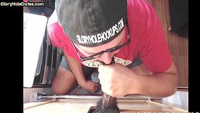 Black cock lover barebacked in gloryhole homemade video