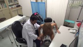 Petite Student Surprised by Fake Doctor's Exam Skills
