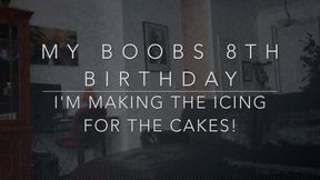 IT'S MY BOOBS 8TH BIRTHDAY, I'M MAKING THE ICING FOR THE CAKES!