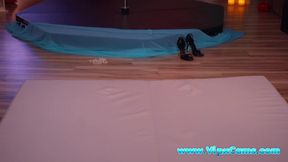 Girl in Beautiful Lingerie Masturbates Pussy, Moans, and Cums Close up Wet Pussy Solo