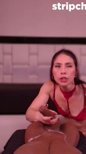 Hot Brunette Gives Filthy Deepthroat in Webcam Show - Mia_gag_   Clip 1