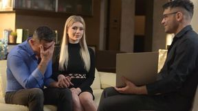 An awesome blonde Georgia Koneva is enjoying dick-riding so much