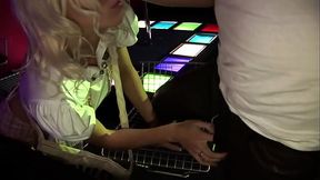 Cute Harmony Wears White Lingerie And Bends Over To Get Fucked In The Bar