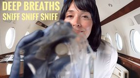 Air Hostess Makes You Breath Deeply From Her Oxygen Mask