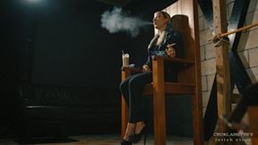 Swinging legs from the throne FHD MP4