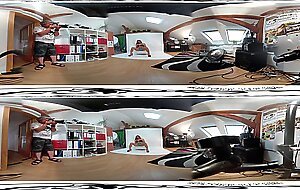 Nice Ornella Morgan 3DVR360 video backstage from shoot before masturbation