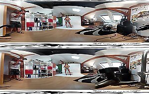 Nice Ornella Morgan 3DVR360 video backstage from shoot before masturbation