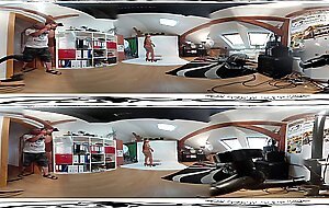 Nice Ornella Morgan 3DVR360 video backstage from shoot before masturbation