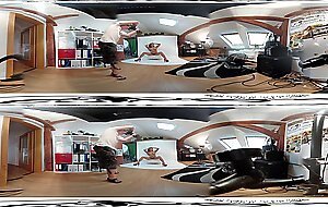 Nice Ornella Morgan 3DVR360 video backstage from shoot before masturbation