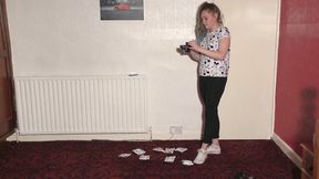 Sophie Stepping On Bags Of Potato Chips Beneath Her Converse