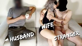 Cuckold Husband Watching His Young Wife Gets Creampied Next To Him