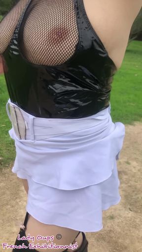 The Park Whore in Micro Skirt and Plug