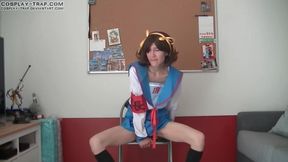 Crossdress cosplay Haruhi pleasure chair