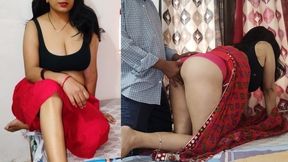 Jeth Ji secretly fucked Bahu who was in doggy position on bed (Hindi dirty talk)