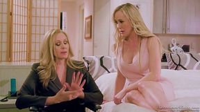 Two stunning milfs Julia Ann and Brandy Love fuck each other like there's no tomorrow