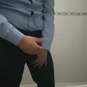 Latino Twink in Suit Jerks Off till Cumshot