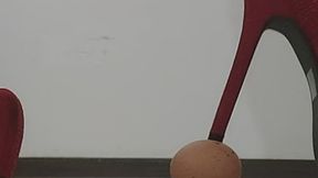 Crushing a Raw Egg with My High Heels Messy & Sensual Heel Domination