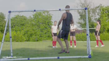 Violette Pure - Soccer Sweethearts' Undress Game Turns into a Sensual Showdown