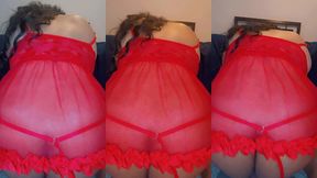 bbc anal training red lace