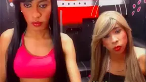 Shemale Inserts Cock to Another Shemale's Cock