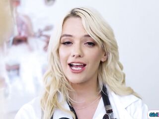 Gynecologist licking stepmoms and teen