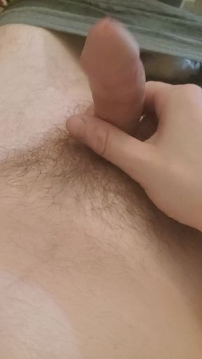 Trying to get hard after cumming with dildo in me