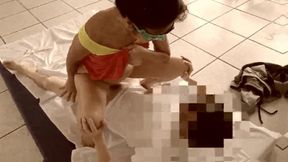 milf stepsister enjoys intimate moments at a friend's place