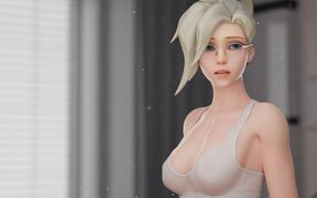 Mercy's Romantic Dinner - Big Ass Fuck &amp; Wild Anal with Moans - 3D Adult Animation