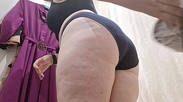 Big fat fat ass shows you ass in shop 4K
