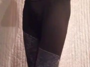 Wearing a Yoga Running Pants by