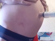 Pumping stomach and "pump" the belly button