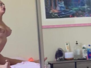 Thottie Rides Big Dick and Watches in the Mirror