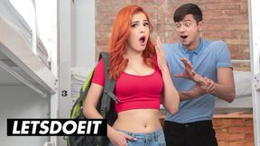Slutty Lech gets pounded in tight vaginal opening by roommate&#x2019;s thick cock&#x1F32D; in filthy hostel
