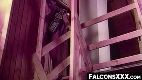 FalconsXXX.com - Jacob's distant masturbation teases a watching Kristofer