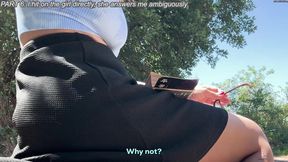 Curvy Milf Gives a Surprise Encounter in the Park - Huge Finish! ENG SUB