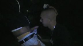 Twink fucked by straight arab in park at night
