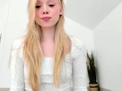 Curly Blonde Teen Records Solo Dildo Masturbation More at