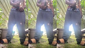 outside masturbating