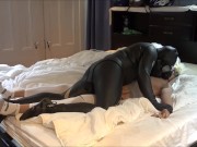 Rubber Drone Enjoys Shirtless Jock in White Tights - Part 2